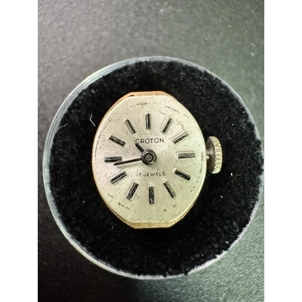 Vintage Croton 17 Jewels‎ Swiss Mechanical Watch Movement and Dial Untested